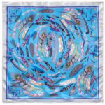 Silent wind blue scarf