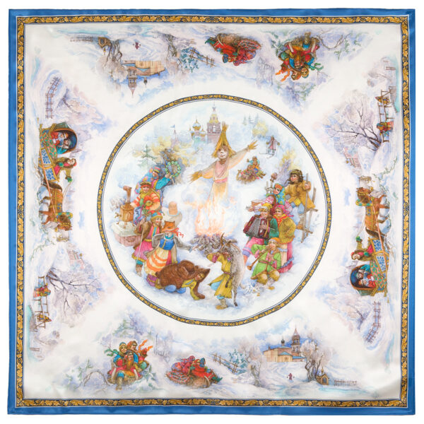Cheerful Maslenitsa Scarf