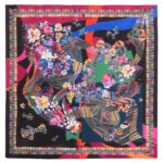 Pink Camellias scarf