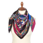 Pink Camellias scarf - Image 2