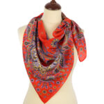 Coral Breeze Red Scarf for Women