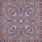 Scarlet flower scarf