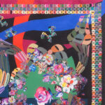 Pink Camellias scarf - Image 3